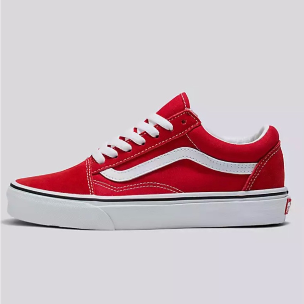 Old Skool Racing Red / True White